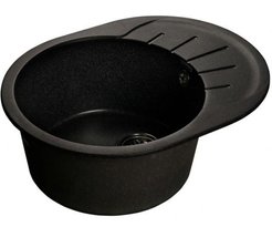 Мойка Granfest Rondo R-580L чаша с крылом 580х450мм черный
