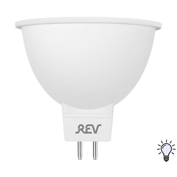 Лампа светодиодная REV 7Вт GU5.3 4000K 12V свет нейтральный белый