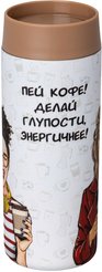 Термокружка Agness Footle 350мл нерж.сталь