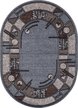 Ковер Sierra albina 3 blue-brown 0,6х1,1м овал 