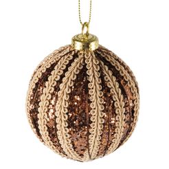 Шар с узором 8см кофе, SYPMQB-0223013