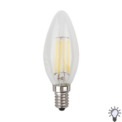 Лампа светодиодная ЭРА F-LED B35-11w-840-E14 11Вт филамент свеча нейтральный белый свет Е14