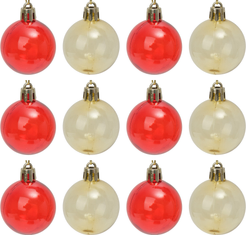 Набор шаров 12шт 4см, прозрачный, золото+красный, SYQH-0125316