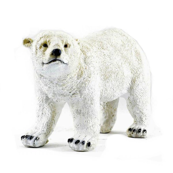 Фигурка садовая Медведь белый на ногах h46см