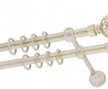 Карниз кованый двойной белый с золот.300см А 300R2-Wg16