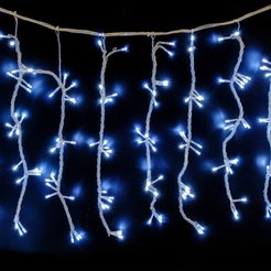 Электрогирлянда внутренняя Занавес 3х2,4м 720LED, холодный белый, с контролером, с коннектором,прозрачн.кабель