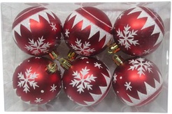 Набор шаров 6шт 6см, винный, SYQC1-0125242