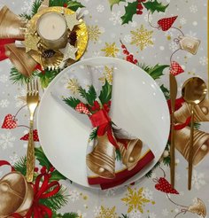 Набор салфеток сервировочных Морозная фантазия 45х45 2шт хлопок