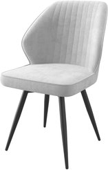 Стул кухонный Mamadoma Michael-R1 b20 46х45х86см велюр/металл, белый/черный, поворотный