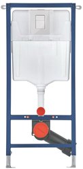 Система инсталляции Alcora Грант с пневматической кнопкой (белый глянцевый)