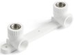 Угольник полипропиленовый двойной Pro Aqua d25x1/2" внутренняя резьба, с креплением