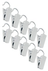 Зажим для штор Qually белый матовый (10 шт)