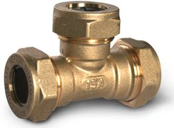 Тройник быстросборный для гофрированных труб Neptun IWS 15х15х15