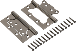 Петля без врезки Qually MSF10075-2BB GR 2шт 100х75х2,5 матовый графит