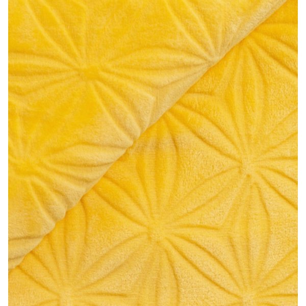 Плед микрофибра Хризантема желтый 180х200