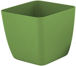 Кашпо пластикове InGreen vienna d13см h12см v1,5л квадрат оливковый