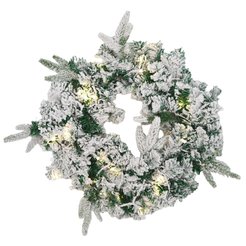 Венок новогодний 50см заснеженный SYWB-0321237