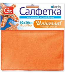 Салфетка д/уборки Grifon 30х30см микрофибра