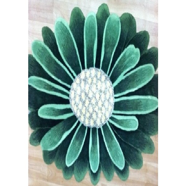 Ковер-цветок 0,7х0,7м зеленых оттенков в ассортименте