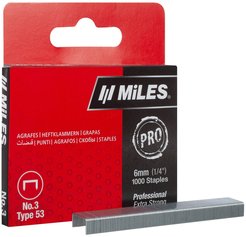 Скобы для степлера Miles тип 53 6мм 1000шт