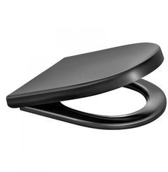 Сиденье для унитаза Wirquin Black дюропласт микролифт быстросъём крепления металл
