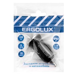 Автозарядка в прикуриватель USB 12В 5V/2А LED ERGOLUX