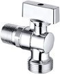 Кран латунный шаровый угловой с отражателем 1/2"х3/4"