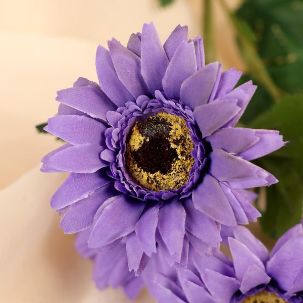 Цветы искусственные Гербера садовая 6х50см, фиолетовый 