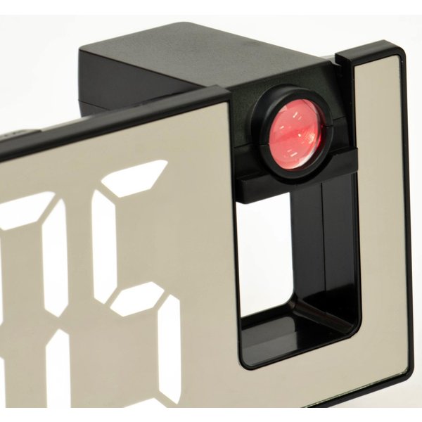 Часы настольные электронные с проекцией - будильник, термометр, календарь, USB, 18,5x7,5см 