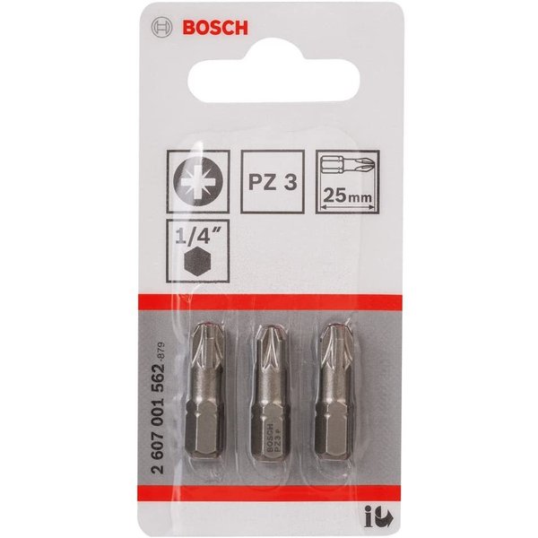 Биты Bosch PZ3 XH,25мм 3шт