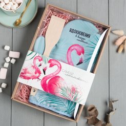 Набор кухонный Самой необыкновенной, варежка-прихватка 20х28см, лопатка деревянная