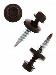 Саморез кровельный RAL 8017 шоколадно-коричневый 4,8х35 250шт Profit ведро