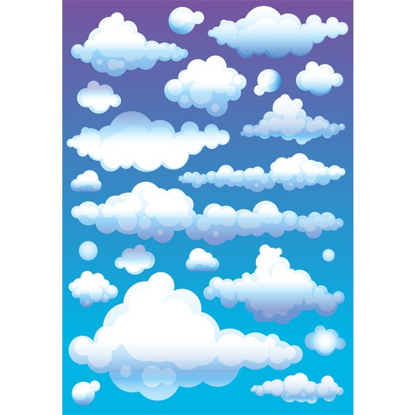 Наклейка декоративная Декоретто Пушистые облака KL 5004 XL