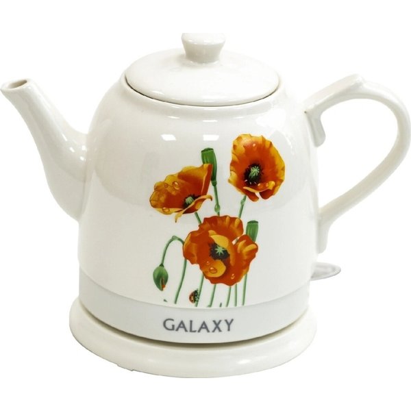 Чайник электрический Galaxy GL0506,1400Вт 1,4л, керамика, белый