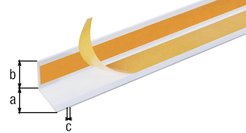 Уголок пластик самокл.белый 25x25x1х2600мм