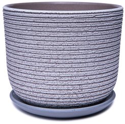 Горшок керамический Лоза бело-серый бук 2,9л d18,7h15,6