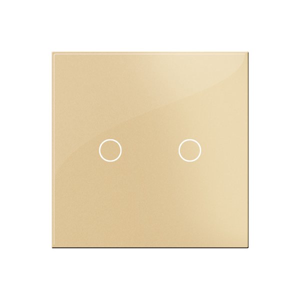 Выключатель сенсорный 2-клавишный золото HIPER Sensor Switch S1G2-01G