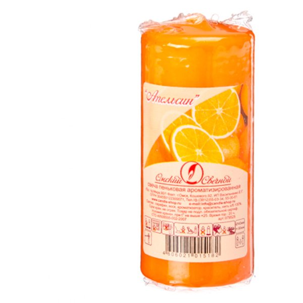 Свеча аромат Апельсин 4х9см 1192426