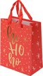 Пакет бумажный новогодний ХО-ХО-ХО 18х23х10см, бумага 210г, SYLPDA-4324109