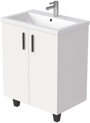 Тумба напольная VEIN 70см белая аляска в комплекте с раковиной