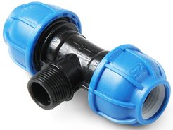 Тройник компрессионный ПНД Pro Aqua UNIO d25x1" наружная резьба