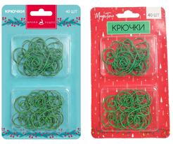 Крючки декоративные 18,5x9,3x1см 40шт 88561