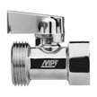 Кран латунный хромированный мини MPF 1/2"х3/4" внутренняя-наружная резьба