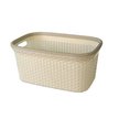 Корзина д/белья Артлайн 32л 53х35х25см овал.,беж.,пластик