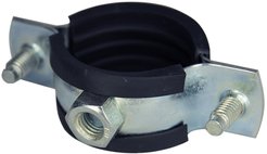 Хомут сантехнический оцинкованный 2 1/2" 74-80мм со шпилькой и дюбелем