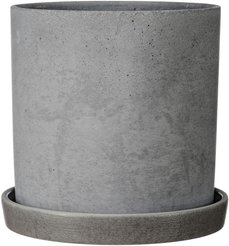 Горшок бетонный Грэй d15см h15см v1,8л, цилиндр, серый