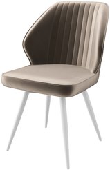 Стул кухонный Mamadoma Michael-R1 d05 46х45х86см велюр/металл, бежевый/белый, поворотный