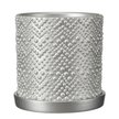 Горшок бетонный Бисер d15см h15см v1,8л, цилиндр, серебро