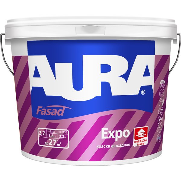 Краска фасадная AURA Expo матова база TR (2,7л)