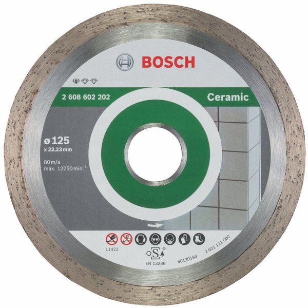 Диск алмазный по керамике Bosch FPE 125х1,6х22,2мм сухой рез